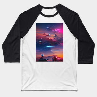 DREAMY PLANETS IN A COLORFUL GALAXY Baseball T-Shirt